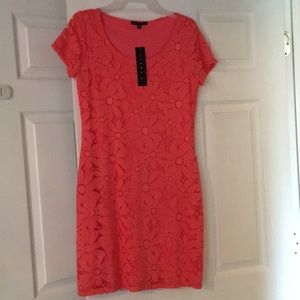 Tiana B. Coral Shift Cocktail Dress